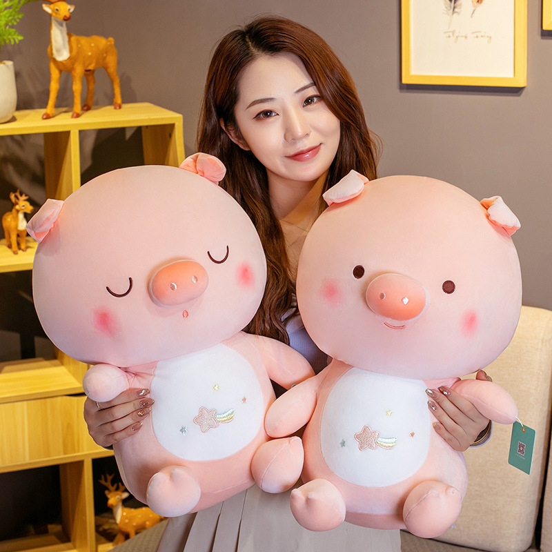 新款公仔毛絨玩具創意彩虹天使豬布娃娃安撫玩偶抖音同款禮物批發