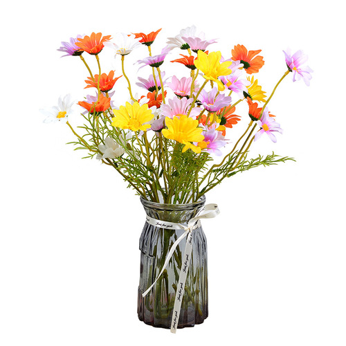Simulated daisy 5-head Dutch chrysanthemum cosmos wedding home photography decoration props simulated flower chamomile