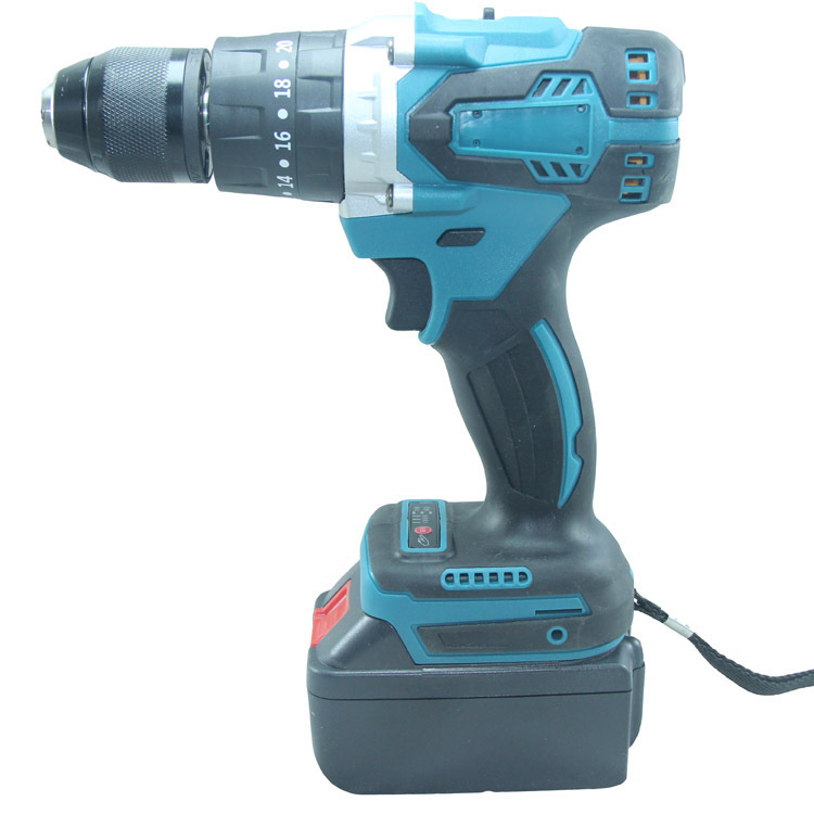 13MM锂电钻 冲击电钻 大扭力无刷电钻 长续航 外贸双速电钻