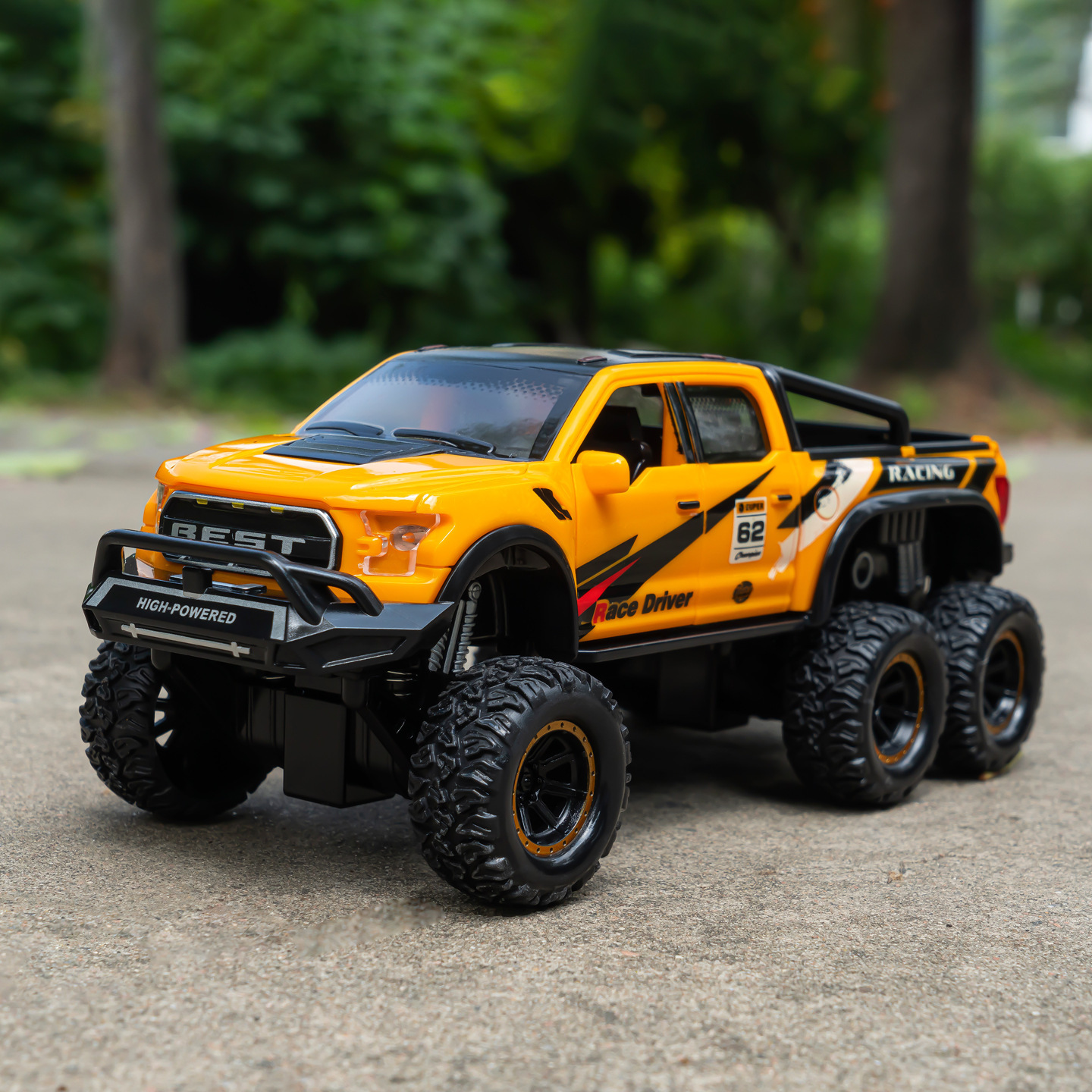 Cross-Border Children's High-Quality Sound and Light Inertia Off-Road Vehicle Boys' Simulation Monster Pickup Truck Big Wheel Toy Wholesale