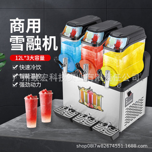 Полностью автоматический снежный коммерческий коммерческий двойной цилиндрийский фруктовый сок машины холодный напиток.