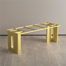 跨境外贸大板餐桌支撑架实木轻奢大理石腿支架岩板茶桌腿电脑办公