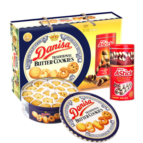 Crown Danish Cookies 908g/750g/681g Gift Box Danisa Indonesian Imported Cookies