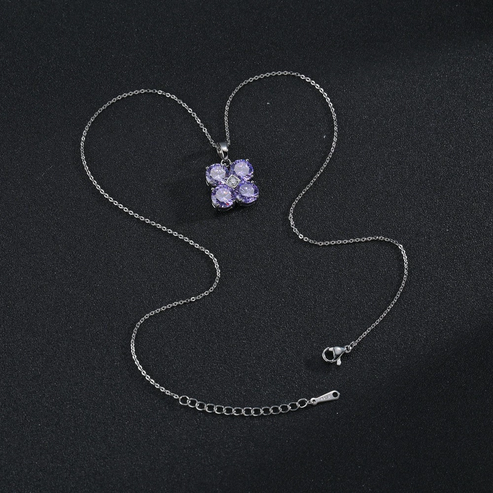 Zirconium, stone inlay, earrings, set, necklace, chain, simple and elegant design, for import, wholesale