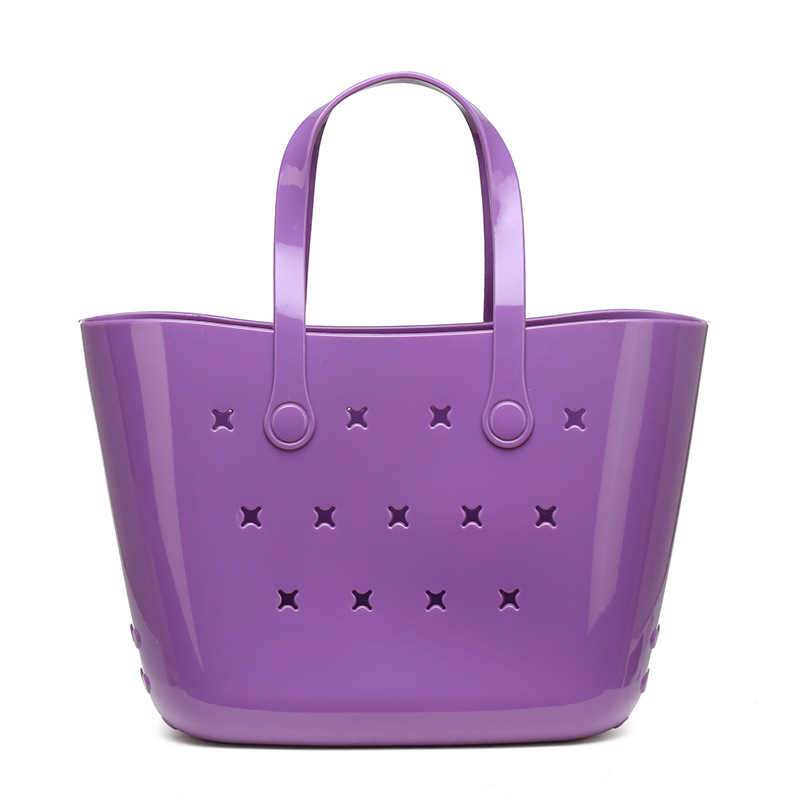 Bohao nueva bolsa de jalea de PVC para mujeres bolsa de mano de alta calidad de gran capacidad canasta de verduras diy bolsa de baño bolsa de playa