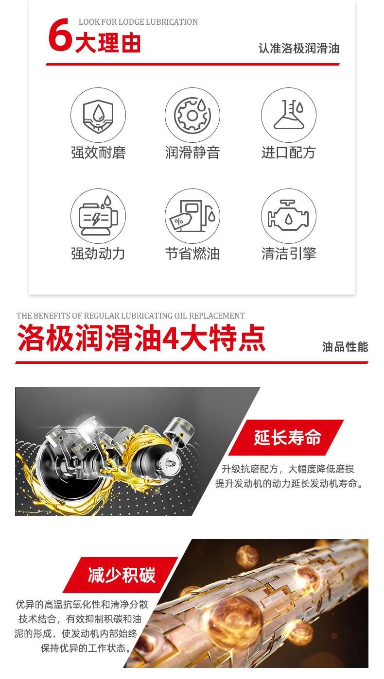 Luoji Automotive Oil Genuine SN5W40 Fully Synthetic Oil All-Season Universal Lubricant Gasoline Engine Oil 4L