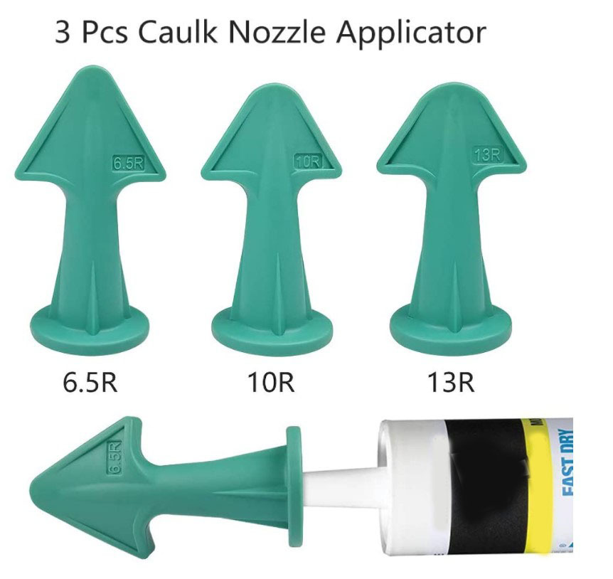 跨境直供品质塑料尖嘴套装打胶尖嘴3角度尖嘴塑料玻璃胶尖嘴