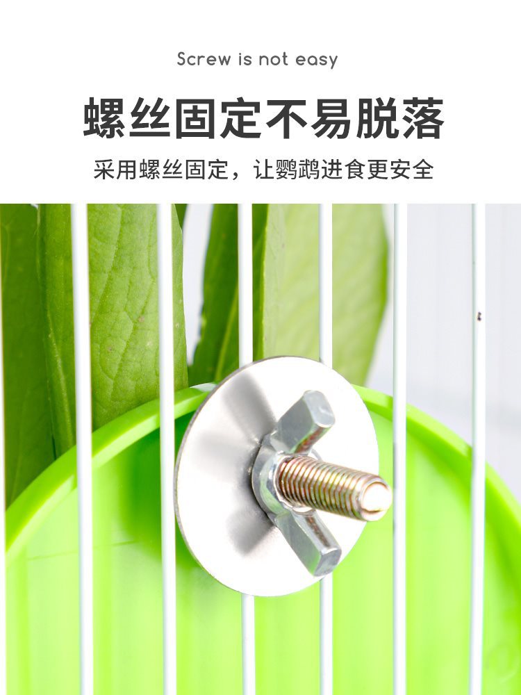 Parrot feeder Peony Xuanfeng Fruit Vegetable Bird Cage Accessories Ruoding Chicken Breeding Products Fruit Frozen Chicken Box Steel 2