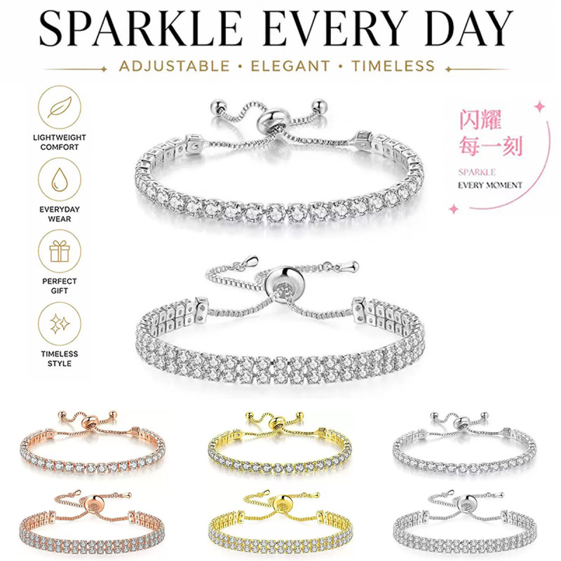 Cross-border fashion zircon bracelet female niche simple crystal high-end bracelet accessories jewelry jewelry jewelry wholesale Cross-border fashion zircon bracelet female niche simple crystal high-end bracelet accessories jewelry jewelry jewelry wholesale