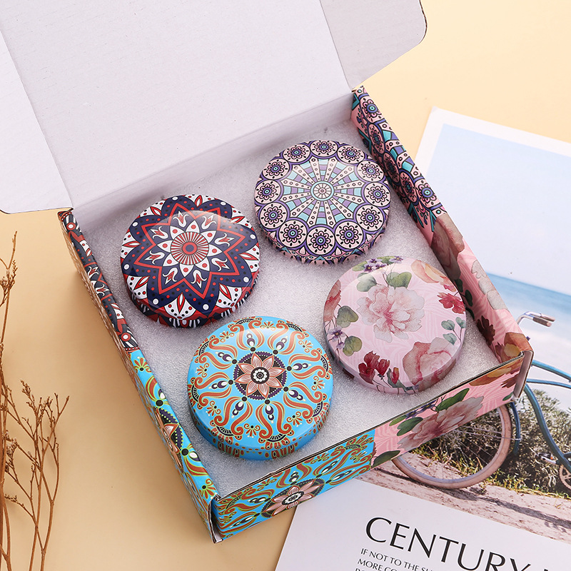 Velas de aromaterapia, ambiente, decoración de fragancias para el hogar de larga duración en interiores, souvenirs, caja de regalo de velas de flores secas transfronterizas