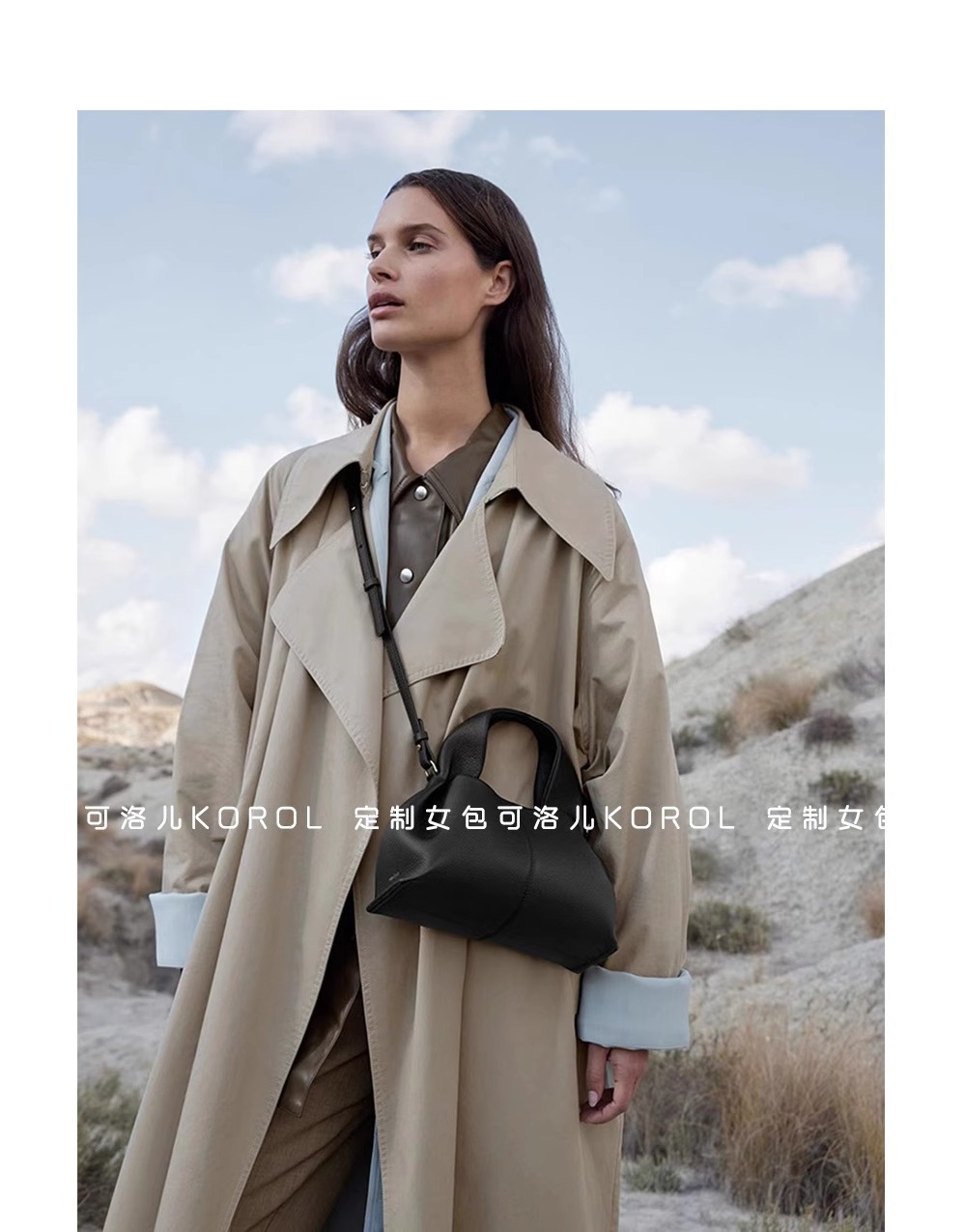 Polene nicho francés 2024 primavera nuevo bolso de albóndigas de piel de vaca bolso de bolsa de nubes