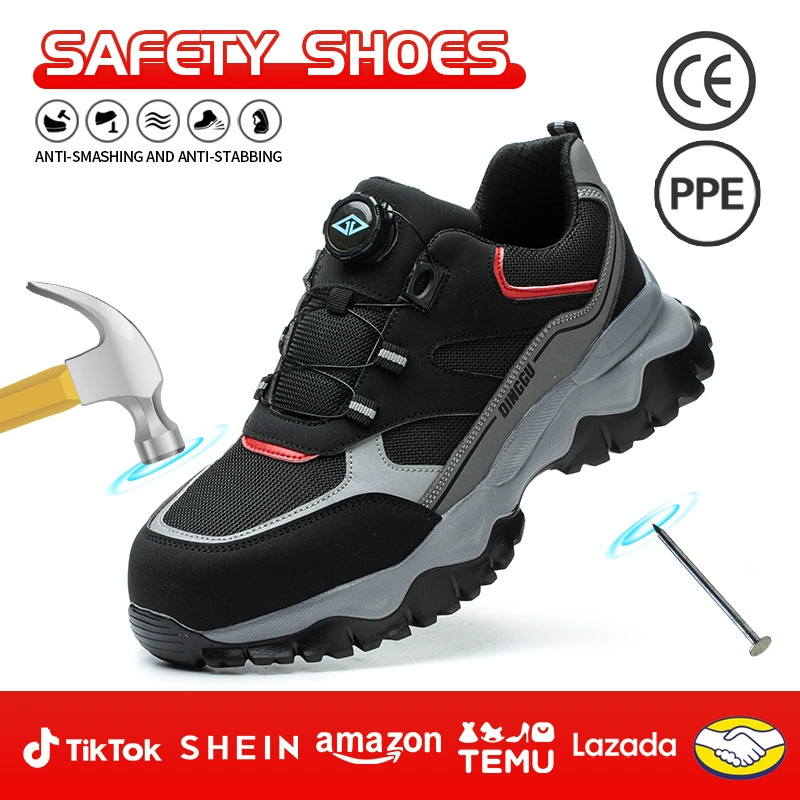 Новые мужские защитные ботинки Dinggu, изолированные, противоударные, противопрокольные, износостойкие защитные ботинки для строительной площадки, дышащие ботинки со стальным носком.