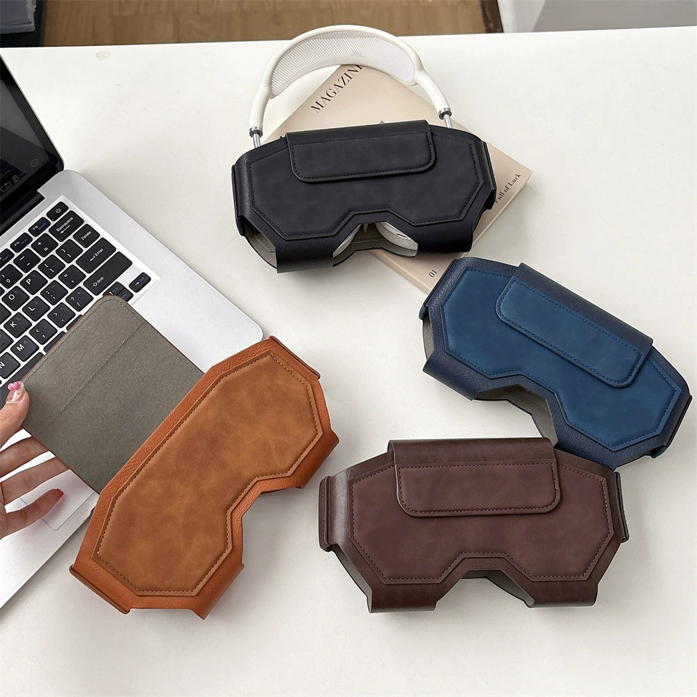 Casual Pure Color Leather Texture Suitable for Apple AirPods Max Protective Cover Headphone Protective Case AirPods