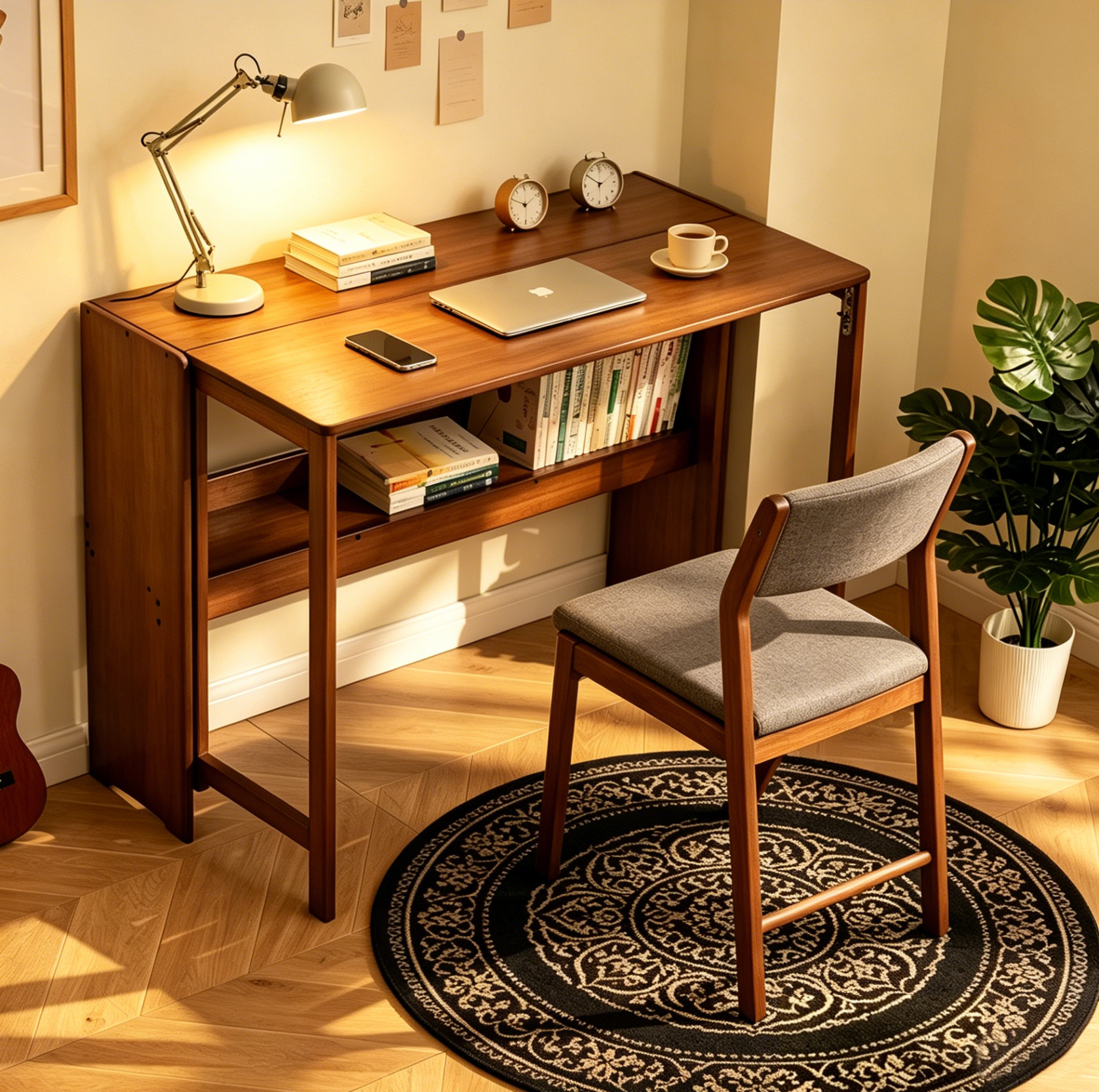 Foldable Table Dining Table for Home Use Simple Small Apartment Table Bedroom Rental Portable Student Writing Desk