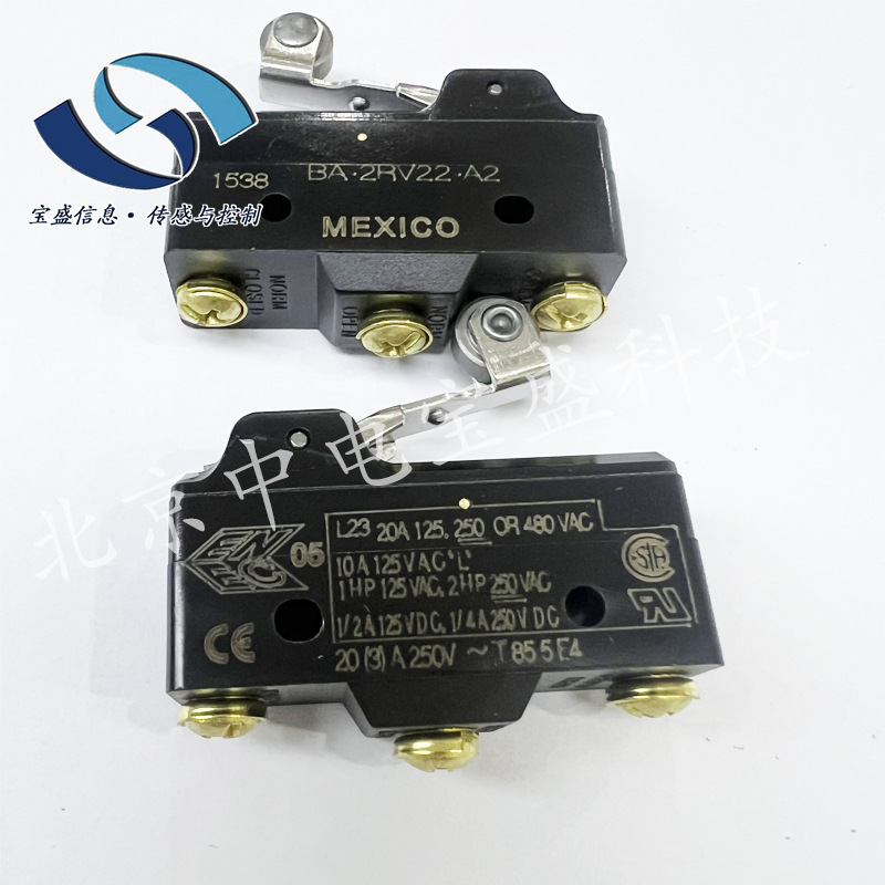 BA-2RV22-A2honeywell微动开关 单刀双掷电路 滚轮杠杆执行器原装