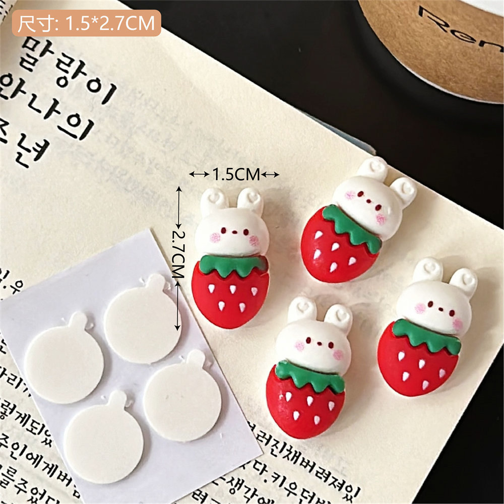 Hecho a mano DIY dibujos animados lindo PVC pegamento flexible parche pegatinas decorativas creativo teléfono móvil Shell pegatinas bolsa pegatinas horquilla accesorios lindo
