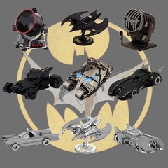鋼魔像批發 蝙蝠俠戰車戰鬥機 金屬DIY手工3D立體拼圖拼裝模型