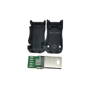 Factory supply Mini 10p with PCB board wire type miniUSB male connector with glue housing three-piece set