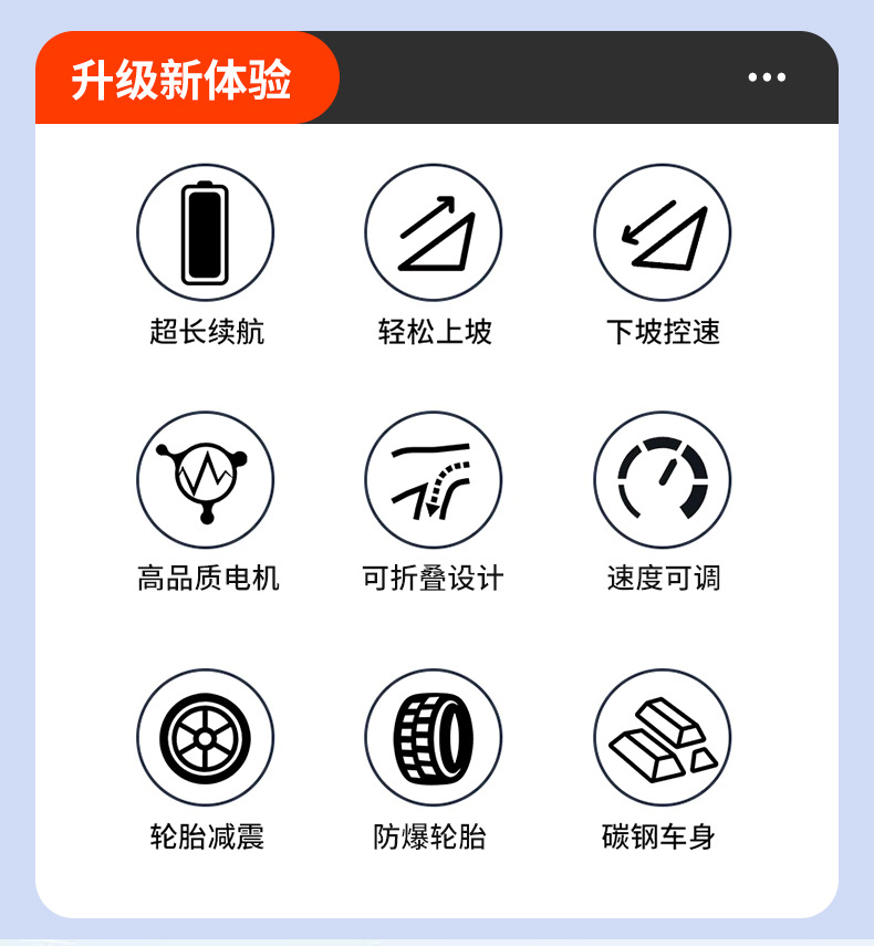 Folding Mobility Scooter Cross-Border Export Household Small Four-Wheeler Elderly Electric Vehicle Disabled Anti-Fall Moped