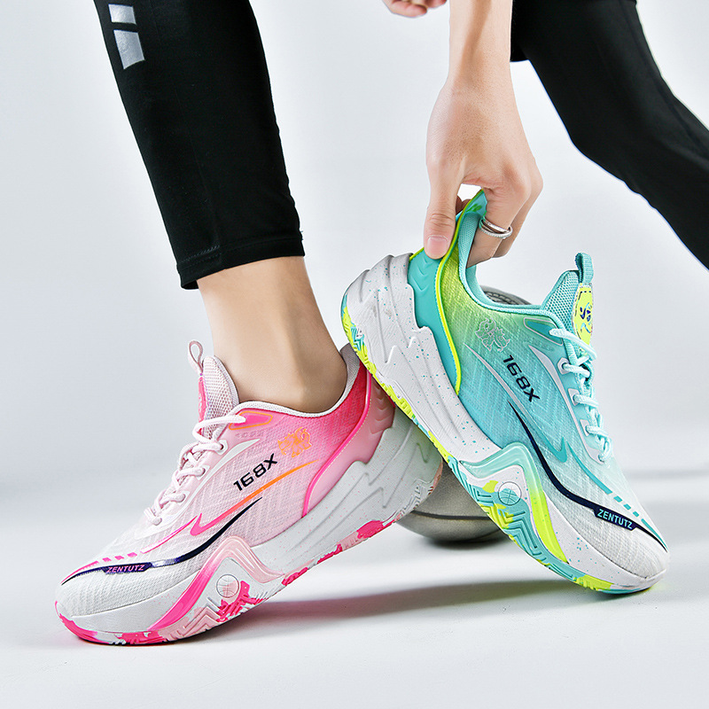 Cross-Border Basketball Shoes, Men's and Women's Running Shoes, Low-Top Mesh Sneakers, Youth Cement Court Sports Shoes, Jogging Shoes