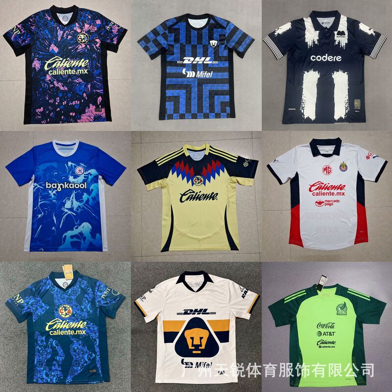 New Liga Mx Series Uniforms Cougar Monterrey Chivas Tigers Mexico Blue Cross Jersey