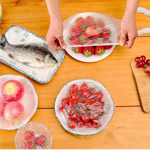 Disposable cling film cover, food grade dust-proof cover, kitchen bowl cover, bowl cover, elastic mouth, shower cap, fresh-keeping bag