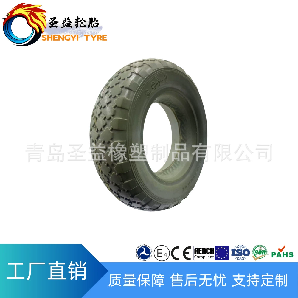 [Поставка производителя] 3,00-4 квадратная тележка для шин из пенополиуретана 10inch шина из пенополиуретана