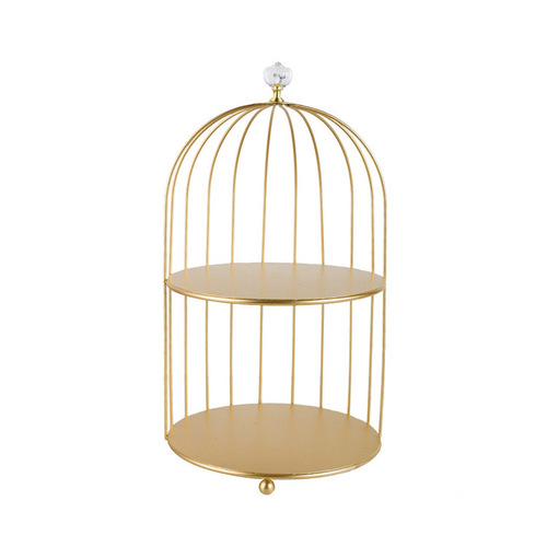Iron bathroom birdcage storage rack bathroom cosmetics storage rack skin care product shelf table perfume storage rack