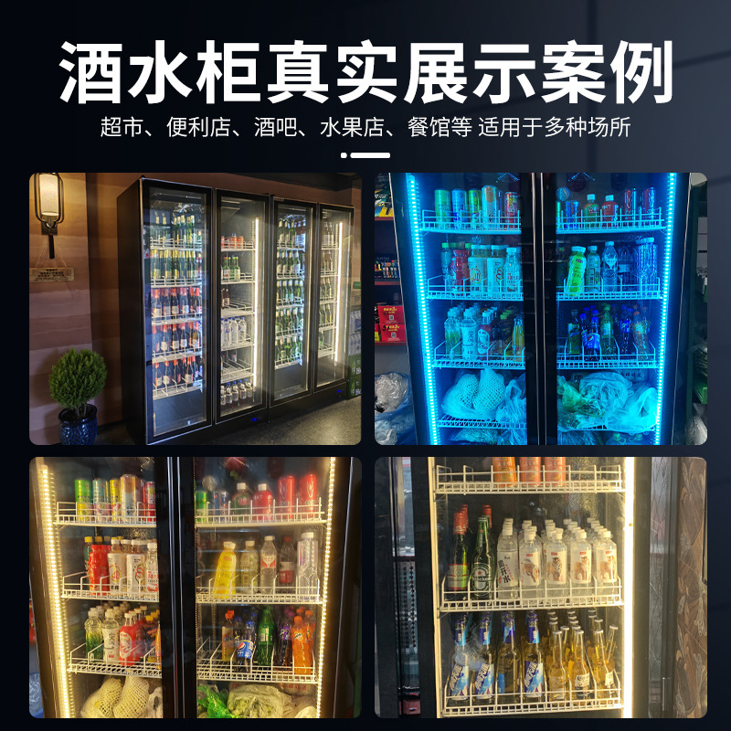 Armario para vinos, armario para vinos de temperatura constante, barra de hielo, armario de refrigeración integrado de gran capacidad con doble puerta para uso doméstico y comercial, bebidas que ahorran energía y silenciosas