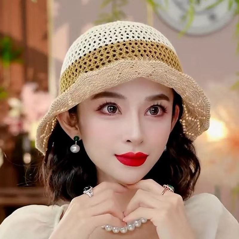 2026 New Style Lace Hollow-Out Fisherman Hat, Sun Protection, Breathable, Fashionable, Versatile, Women's Summer Outdoor Travel 2026 New Style Lace Hollow-Out Fisherman Hat, Sun Protection, Breathable, Fashionable, Versatile, Women's Summer Outdoor Travel