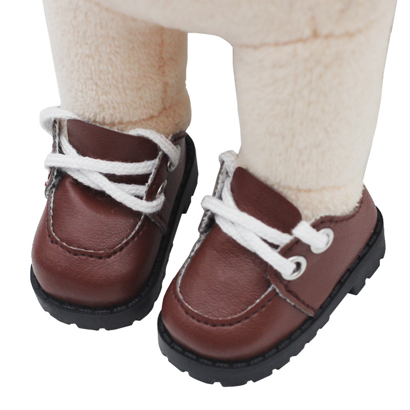 20cm muñeca de algodón EXO muñeca zapatos de juguete Milu zapatos de cuero mocasines estudiante zapatos uniformes 5,5*2,6 cm