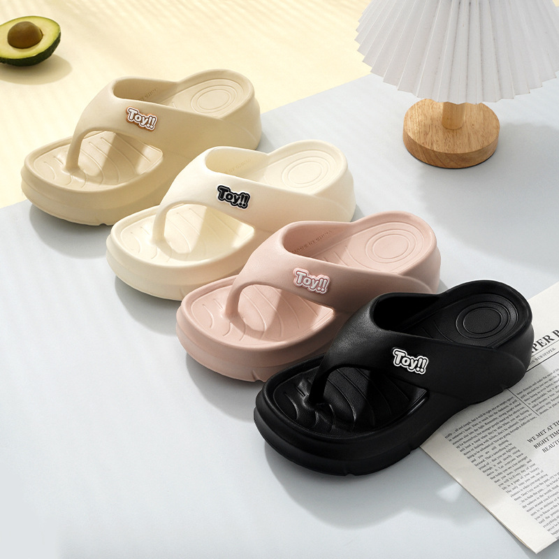 Chanclas mujeres verano nuevo estilo exterior con suela gruesa pisando mierda playa red antideslizante chanclas rojas a juego de colores sandalias y zapatillas lote