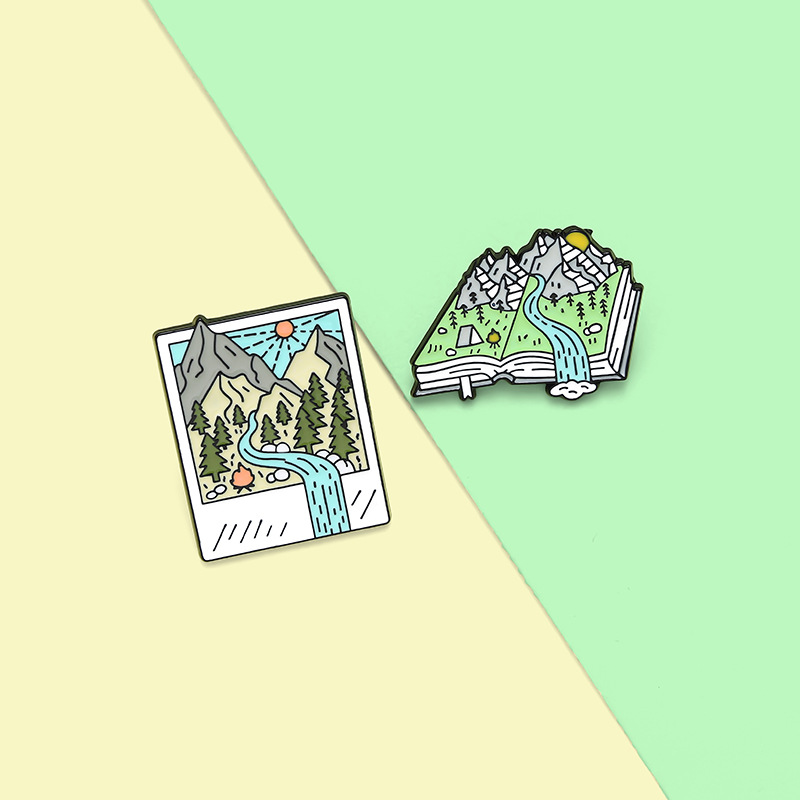 Brooches Classification Fashion Pin Mountain Alloy Stoving Varnish Unisex Brooches