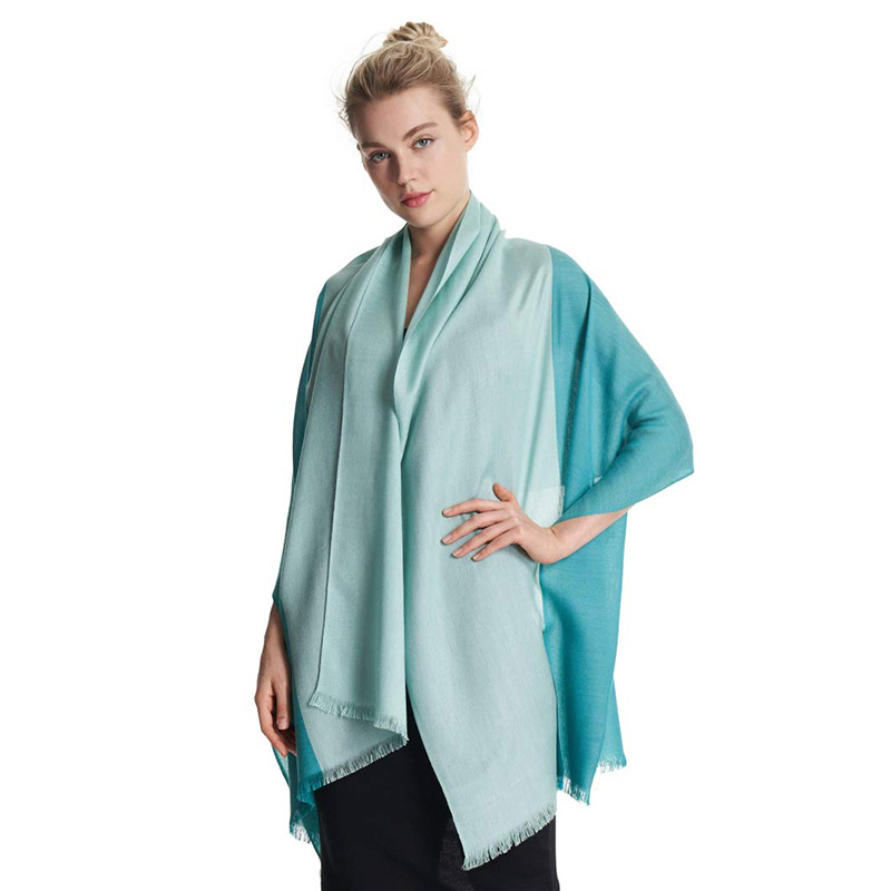 Chal de aire acondicionado de lana Decaijia para mujer, calidez de primavera y verano, bufanda de gama alta de color sólido de todo fósforo, bufanda de aire acondicionado de oficina