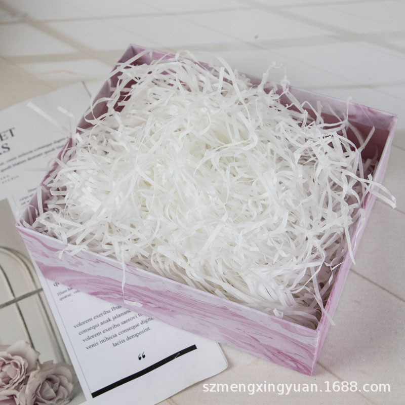 Boda caja de dulces de cumpleaños qixi regalo de San Valentín caja de regalo de la decoración de la viruta de seda de papel rallado de relleno de la image 7