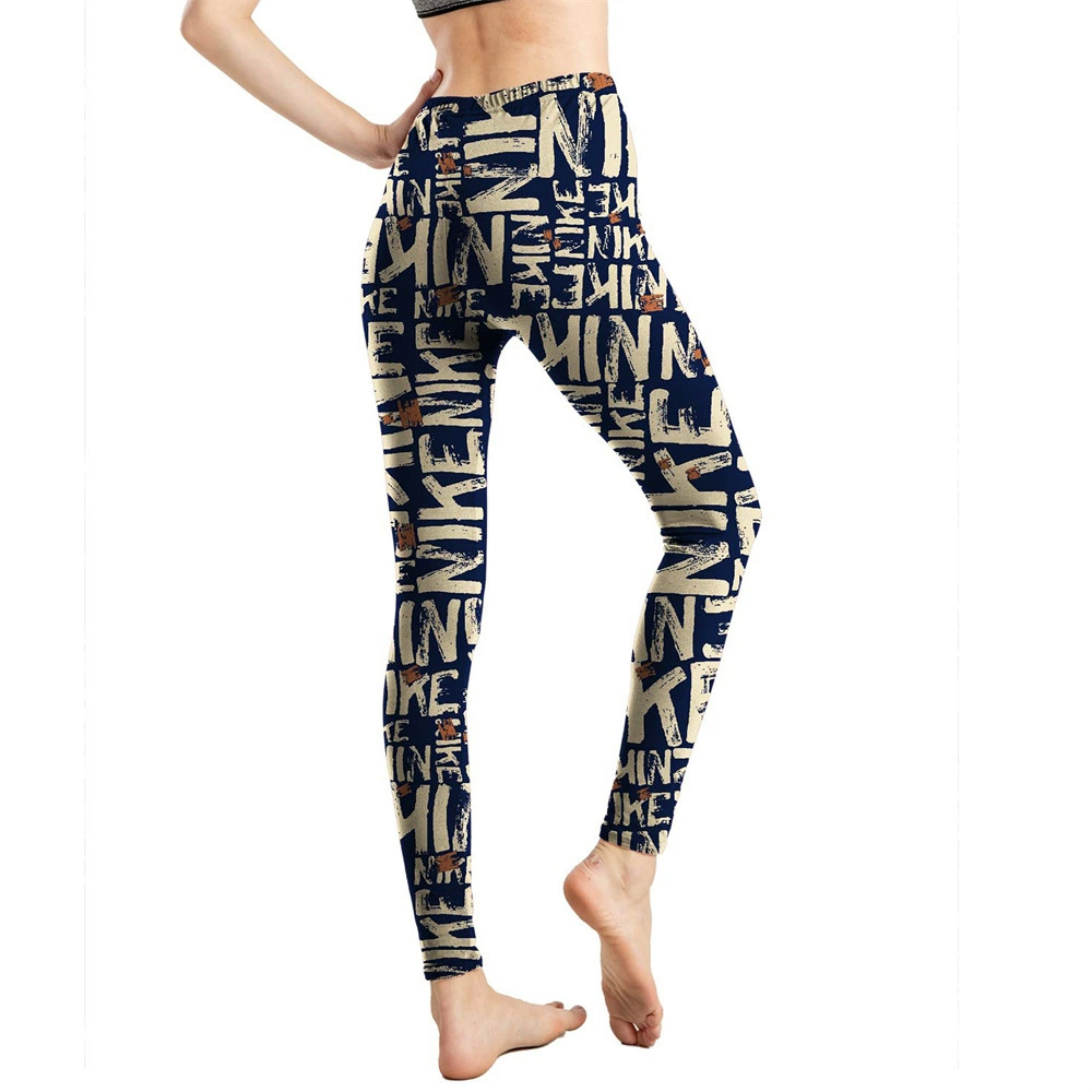 Л leggings из молочного шелка с принтом абстрактных букв, укорочённые брюки для женщин, цветы на ногах в европейском и американском стиле