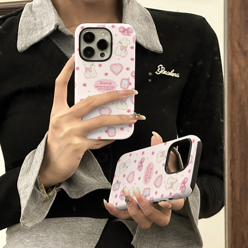 35g Weight iPhone Applicable Brands Phone Cases Classification Feilin Material Heart Shape, Bow Knot Pattern Cute, Sweet Style Feilin Heart Shape Bow Knot Cute Sweet Phone Cases Phone Accessories 4