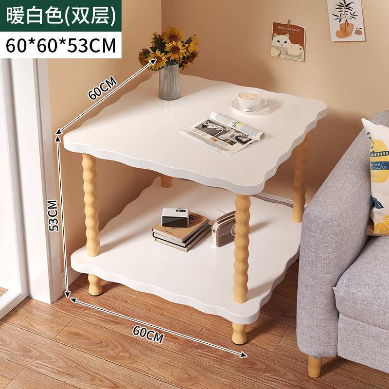 웨이브스퀘어 테이블 60×60/화이트