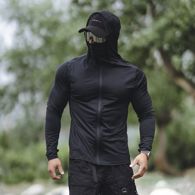 New Summer Men's Sports Casual Running Fitness Workout Outdoor Sun Protection Solid Color Zipper Hooded Long Sleeve Sweatshirt New Summer Men's Sports Casual Running Fitness Workout Outdoor Sun Protection Solid Color Zipper Hooded Long Sleeve Sweatshirt