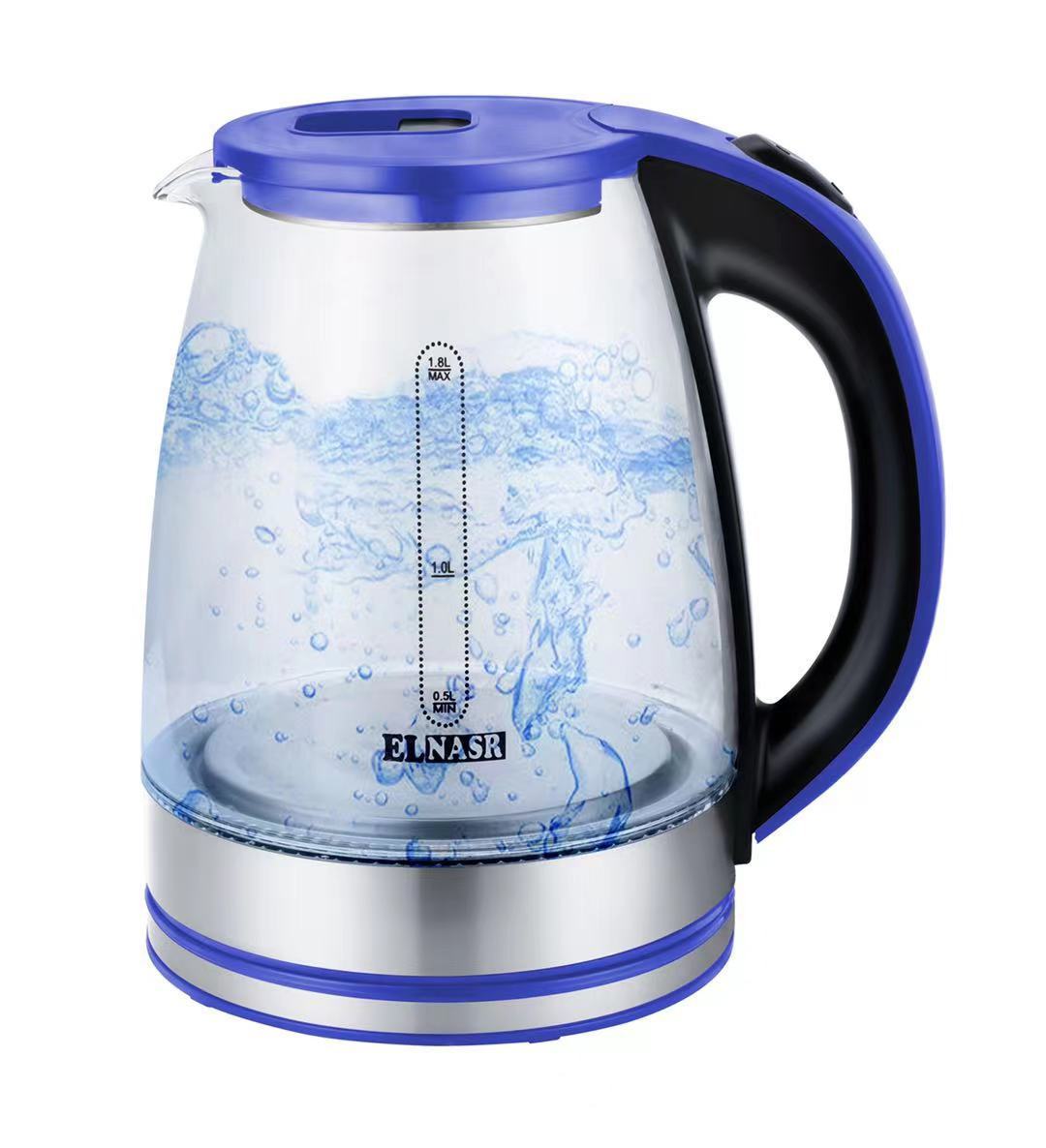 工厂直销高硼硅玻璃电热水壶304不锈钢家用热水壶