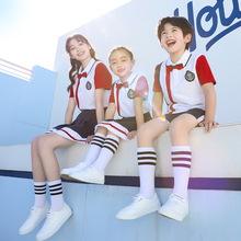 新款幼儿园园服夏季校服套装儿童夏装英伦风小学生校服班服教师装