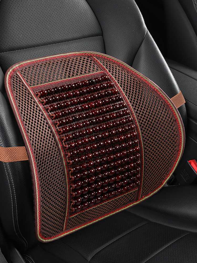 Cross-border car lumbar support summer breathable cushion, cool and breathable truck backrest, office massage waist support pad for car use