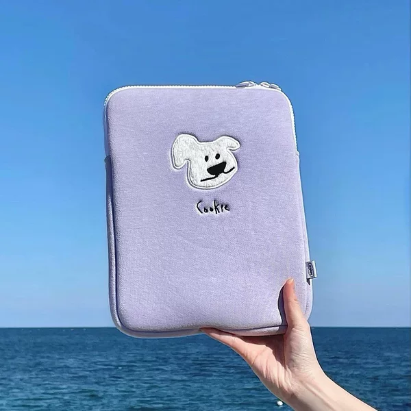 Tablet iPad Niche Cartoon Storage Bag Korean Shockproof Inner Bag Laptop Bag Puppy Thickened Auinsmn Female