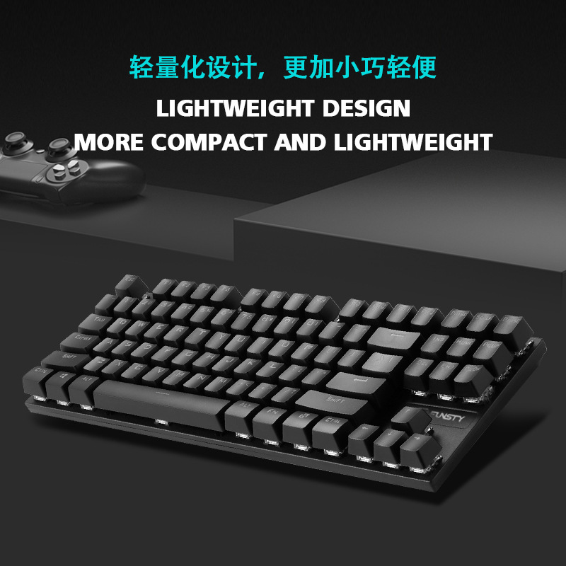 In-Stock Supply of K400 Wired Rgb Full-Color 87-Key Mechanical Keyboard Suitable for Gaming, Mechanical Switches, Waterproof Support