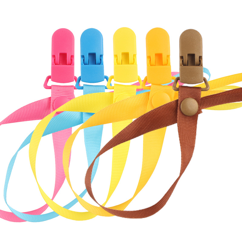 Children's Solid Color Pacifier Anti-dropping Chain Baby's Tooth Gel Thin Tail Lanyard Pacifier Chain Can Wear Small Hanging Chain