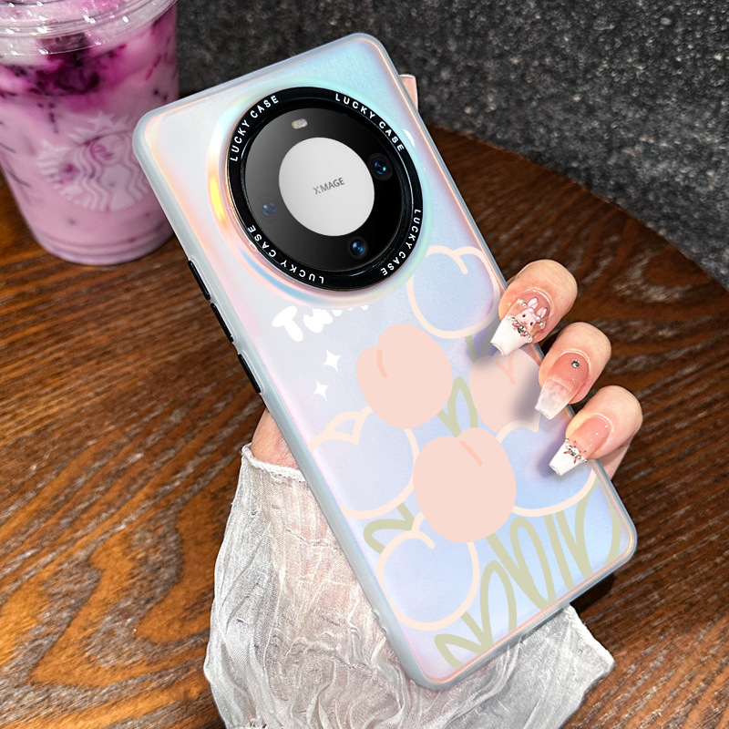 Laser imd strawberry bear Huawei MATE70 phone case for glory 90/p60 transparent nova11 frosted