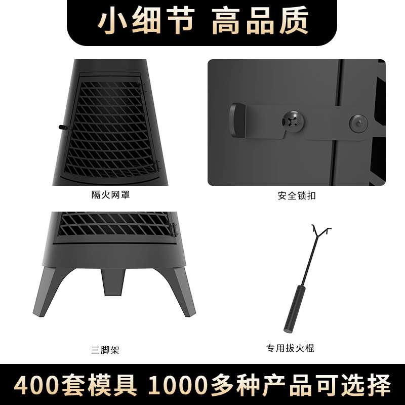 En stock transfronterizo patio leña estufa al aire libre Villa jardín fogata barbacoa estufa al aire libre leña de leña
