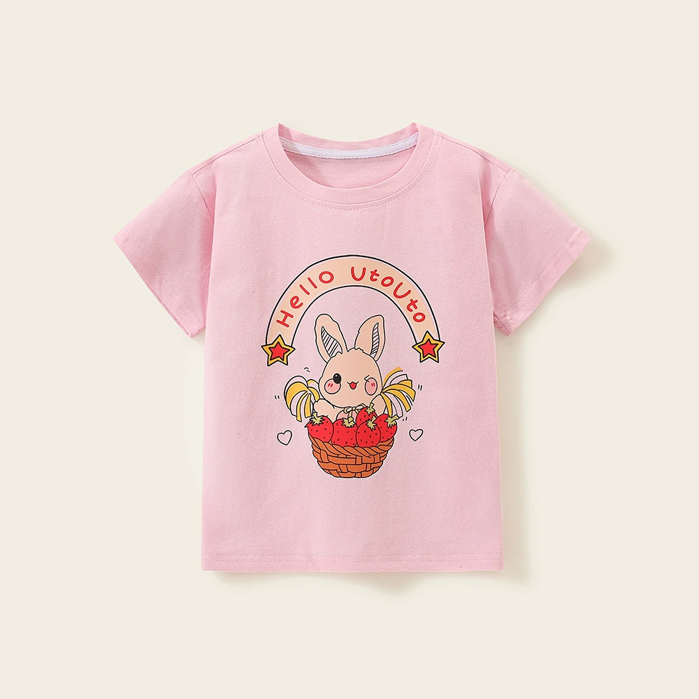 Осенний детский карикатурный базовый удобный для тела Т-шорт для прогулок, детская одежда, оптовая продажа, с коротким рукавом