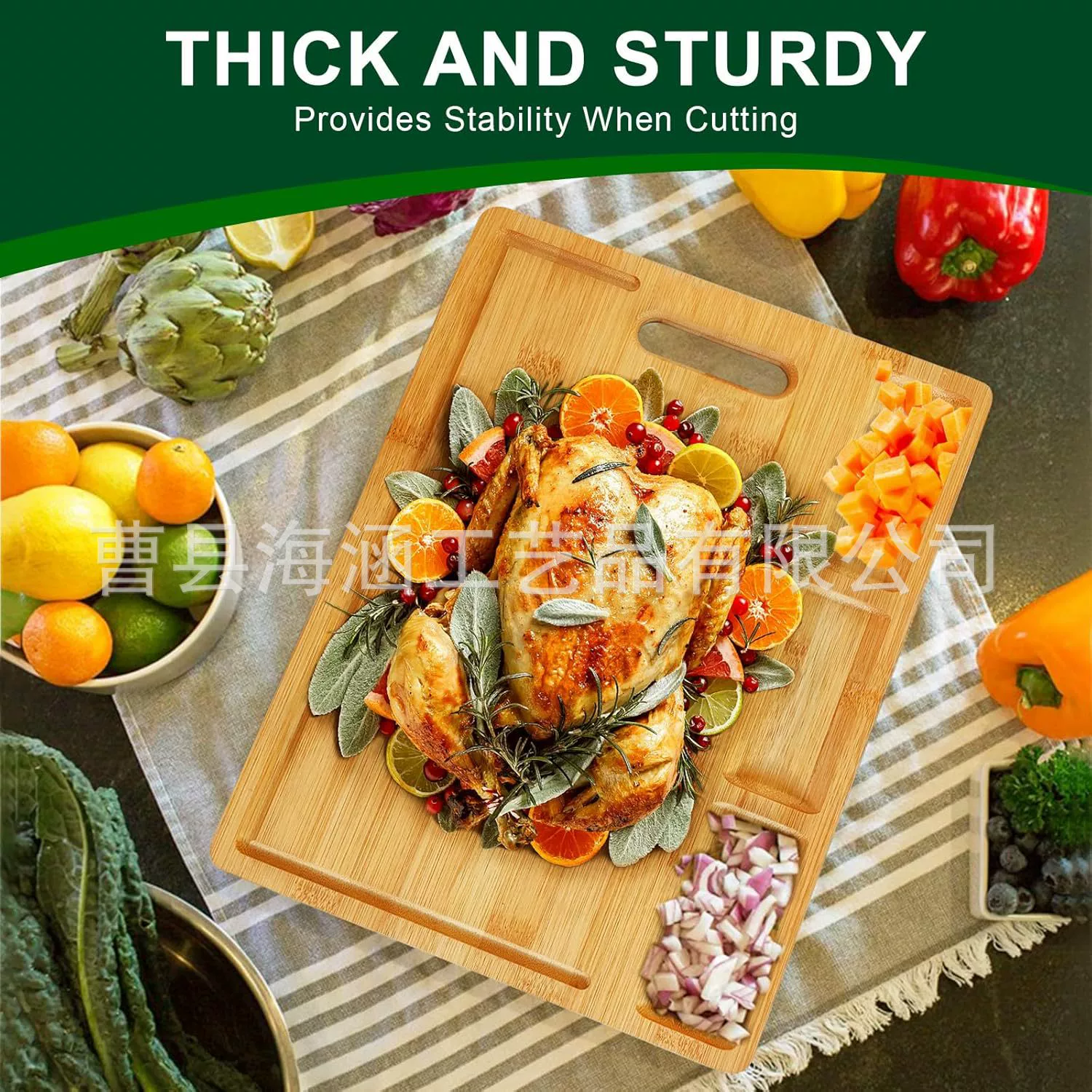 Трансграничная бамбуковая деревянная разделочная доска Прямоугольная бамбуковая деревянная доска с ручным разделом Домашняя кухня с разделительной разделочной доской Nanzhu разделочная разделочная доска