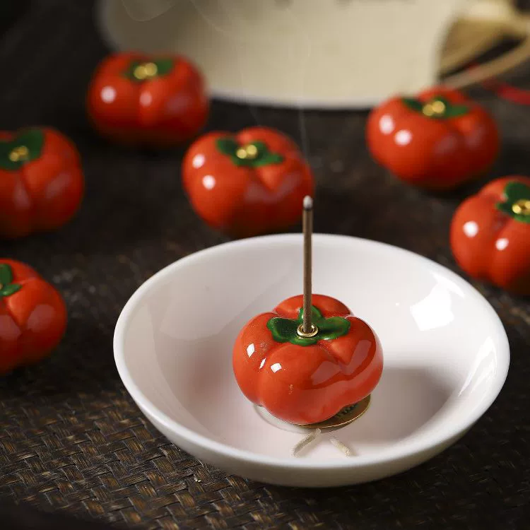 handmade ceramic simulation fruit incense plugs incense plugs creative ornament tea ceremony fragrant fragrant fragrant incense furnace line incense seat